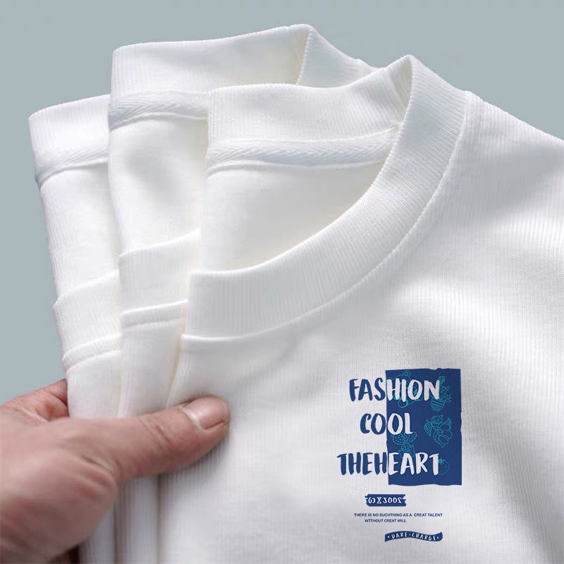 Áo Thun 100% Cotton Tay Ngắn Dáng Rộng Thời Trang Mùa Hè Cho Nam Và Nữ