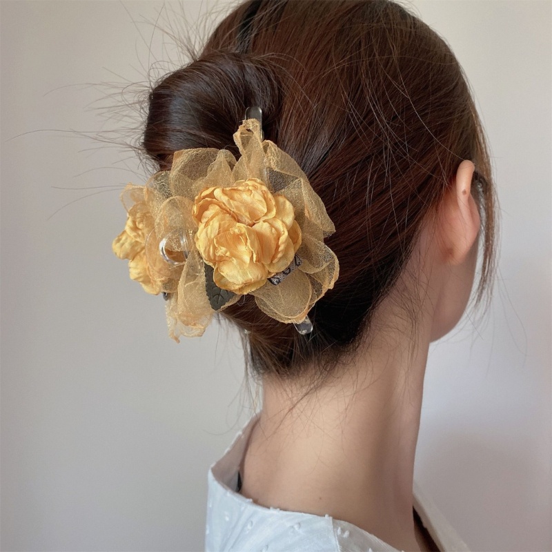 Kẹp Tóc Càng Cua Hình Hoa / Cá Mập Phong Cách Vintage