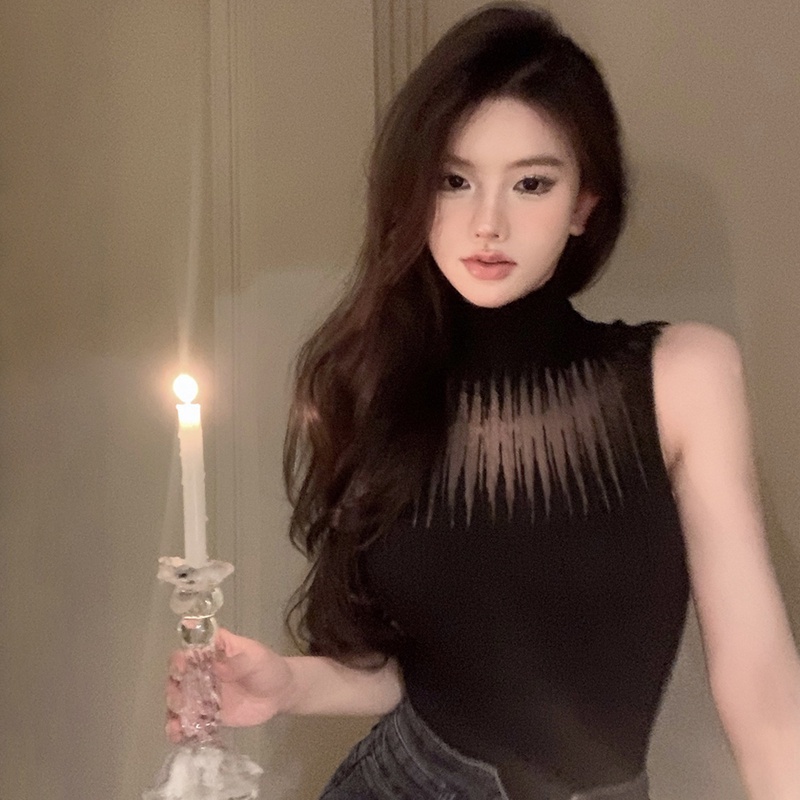 Áo Tank Top Dệt Kim Sát Nách Màu Sắc Thanh Lịch Dành Cho Nữ