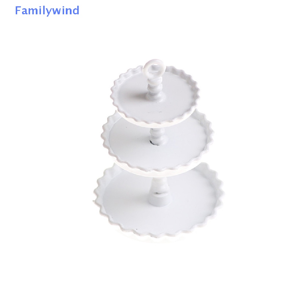 1 Giá Đỡ Bánh Kẹo Tráng Miệng 3 Tầng Bằng Kim Loại Màu Trắng 1 / 12 Dùng Trang Trí Nhà Búp Bê