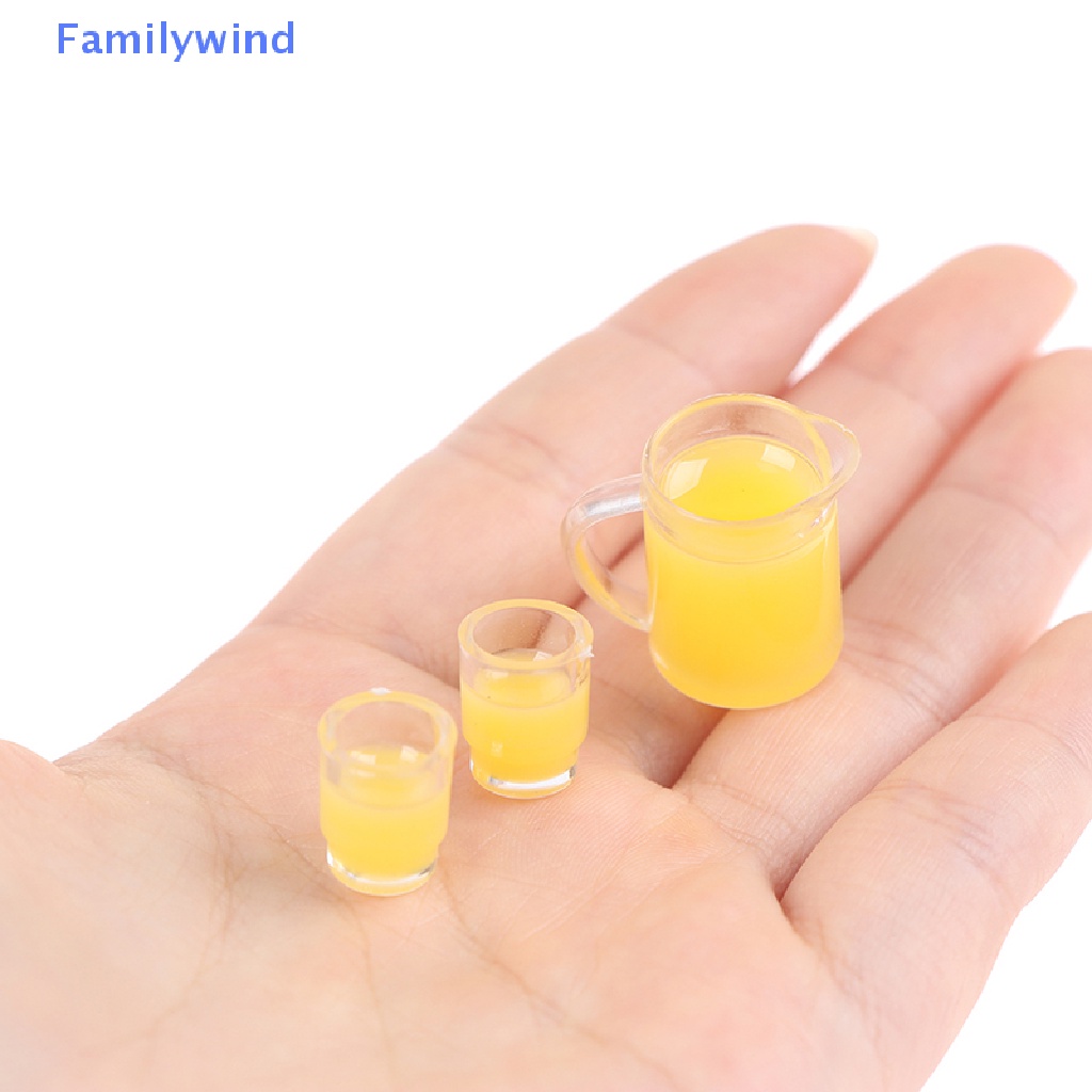 Set 2 / 3 Chai Nước Ép Mini Tỉ Lệ 1 / 12 Cho Nhà Búp Bê 1 / 2