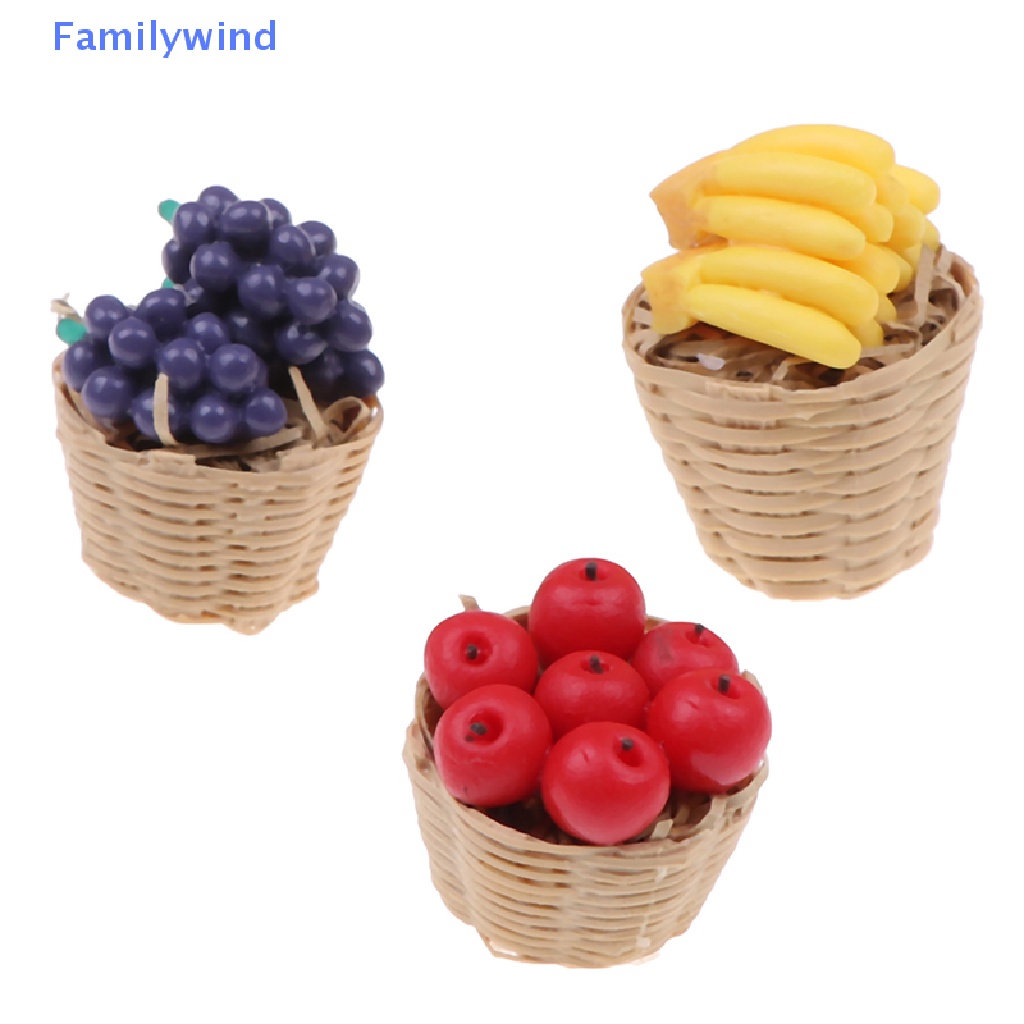 Giỏ Tre Đựng Trái Cây Đồ Chơi Búp Bê Cỡ 1 / 12