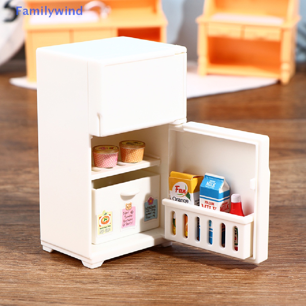 Set 16 Mô Hình Tủ Lạnh Trang Trí Nhà Búp Bê Tỉ Lệ 1: 12