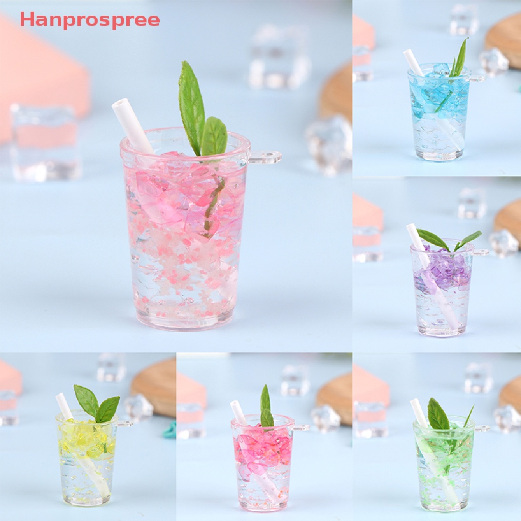 1 Đồ trang trí Ly Nước Đá Mini Hai Màu Dạ Quang Dùng Trang Trí Tiểu Cảnh