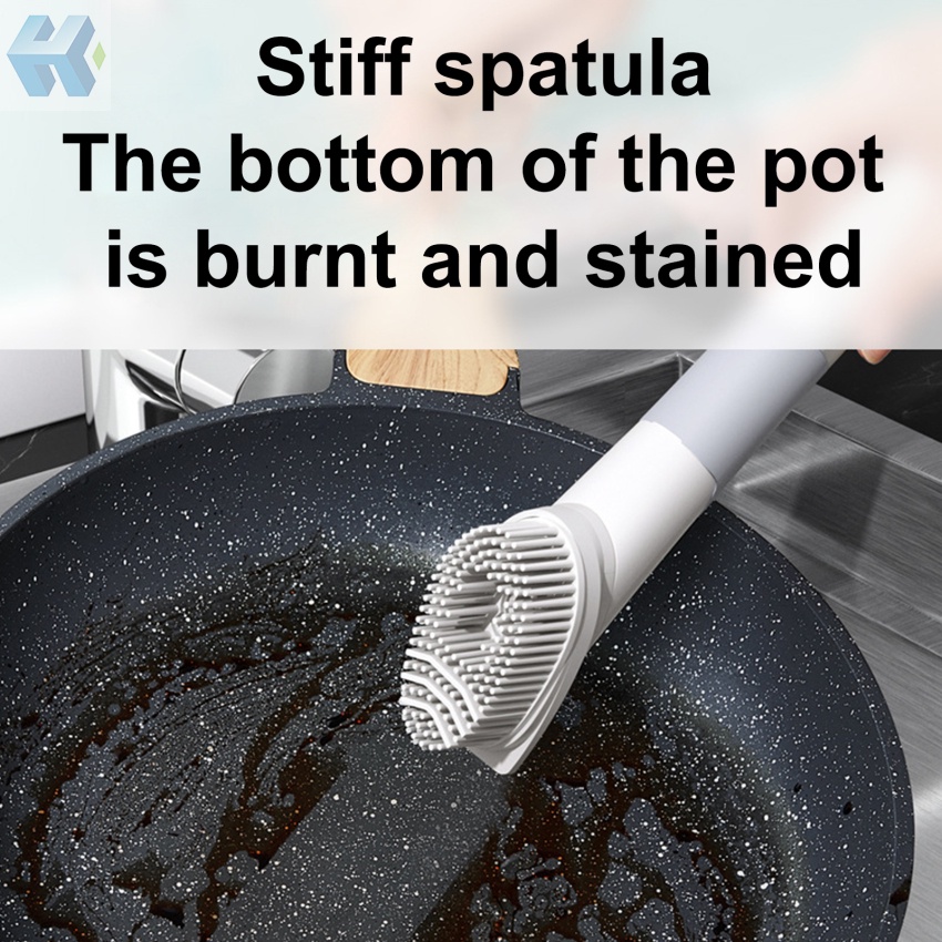 Cọ Rửa Chén Dĩa Tay Cầm Dài Bằng Gỗ TPR Không Làm Tổn Thương Dầu Tiện Dụng