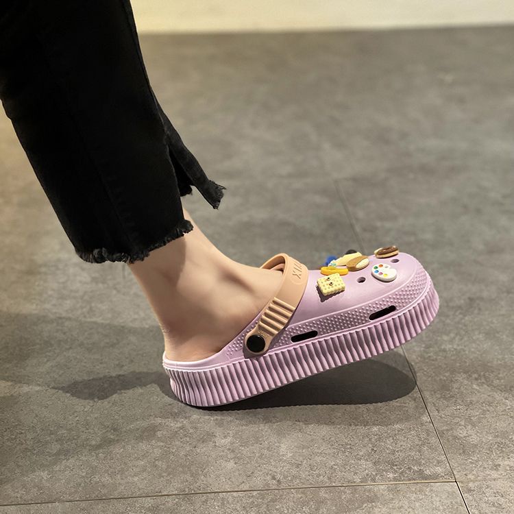 Dép cross Sandal Đế Bánh Mì Đi Biển Ngoài Trời Dành Cho Nữ dép quai hậu cute