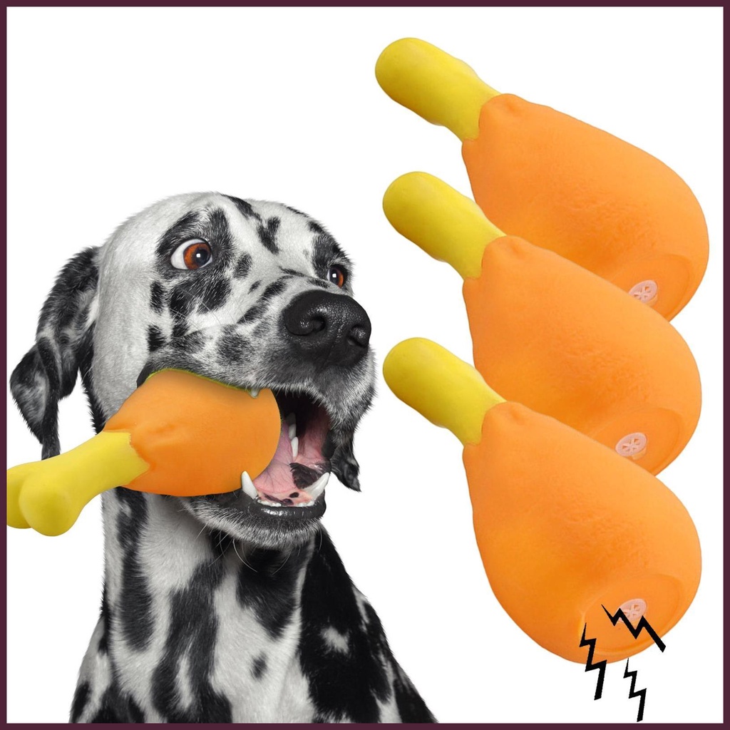 Bộ 4 Đồ Chơi Nhai Gặm Hình Đùi Gà Cho Thú Cưng