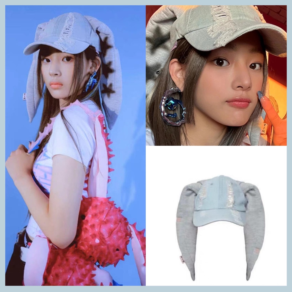 Mũ Lưỡi Trai Denim Thời Trang Hàn Quốc Album Idol OMG HANNI
