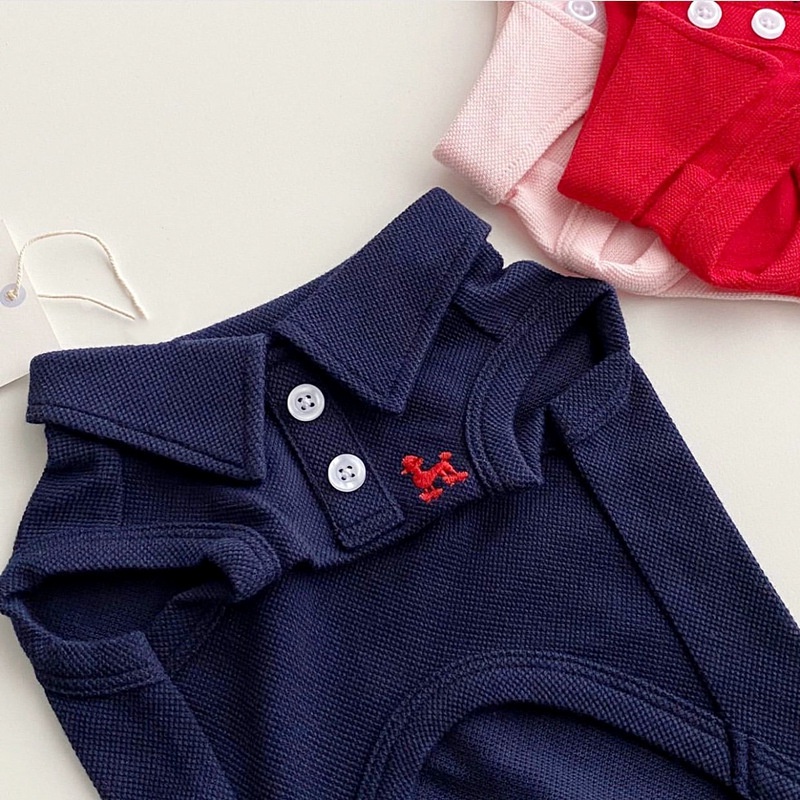 Áo polo Mỏng Màu Trơn Thoáng Khí Nhanh Khô Dành Cho Chó Mèo