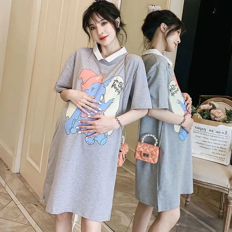 Đầm Mùa Hè Phong Cách Phương Tây Hợp Thời Trang Cho Phụ Nữ Mang Thai