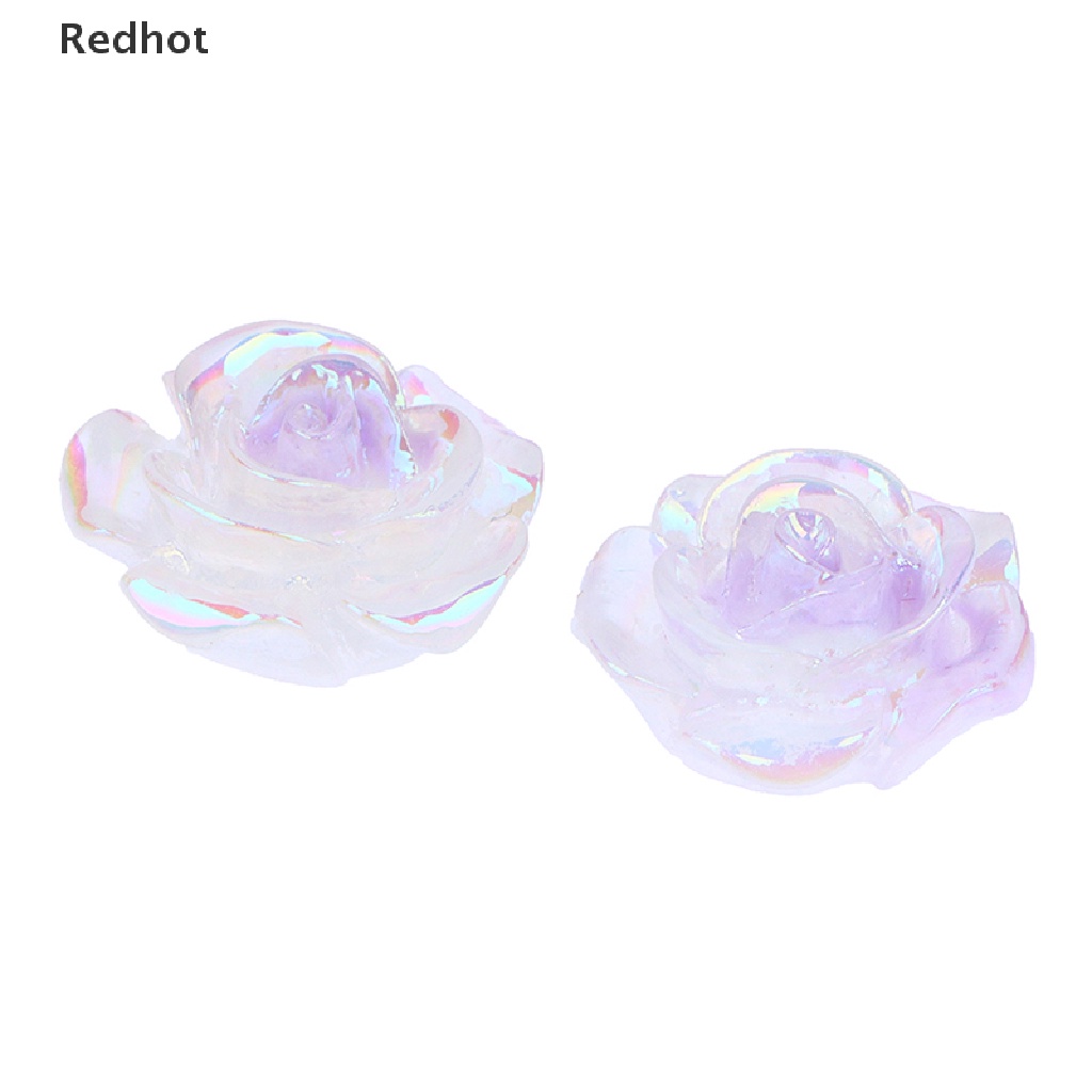 &lt; Redhot &gt; Bộ 2 Mô Hình Xe Hơi Hoa Hồng Dạ Quang Mini Bằng Nhựa Resin Trang Trí Nhà Cửa Sân Vườn DIY