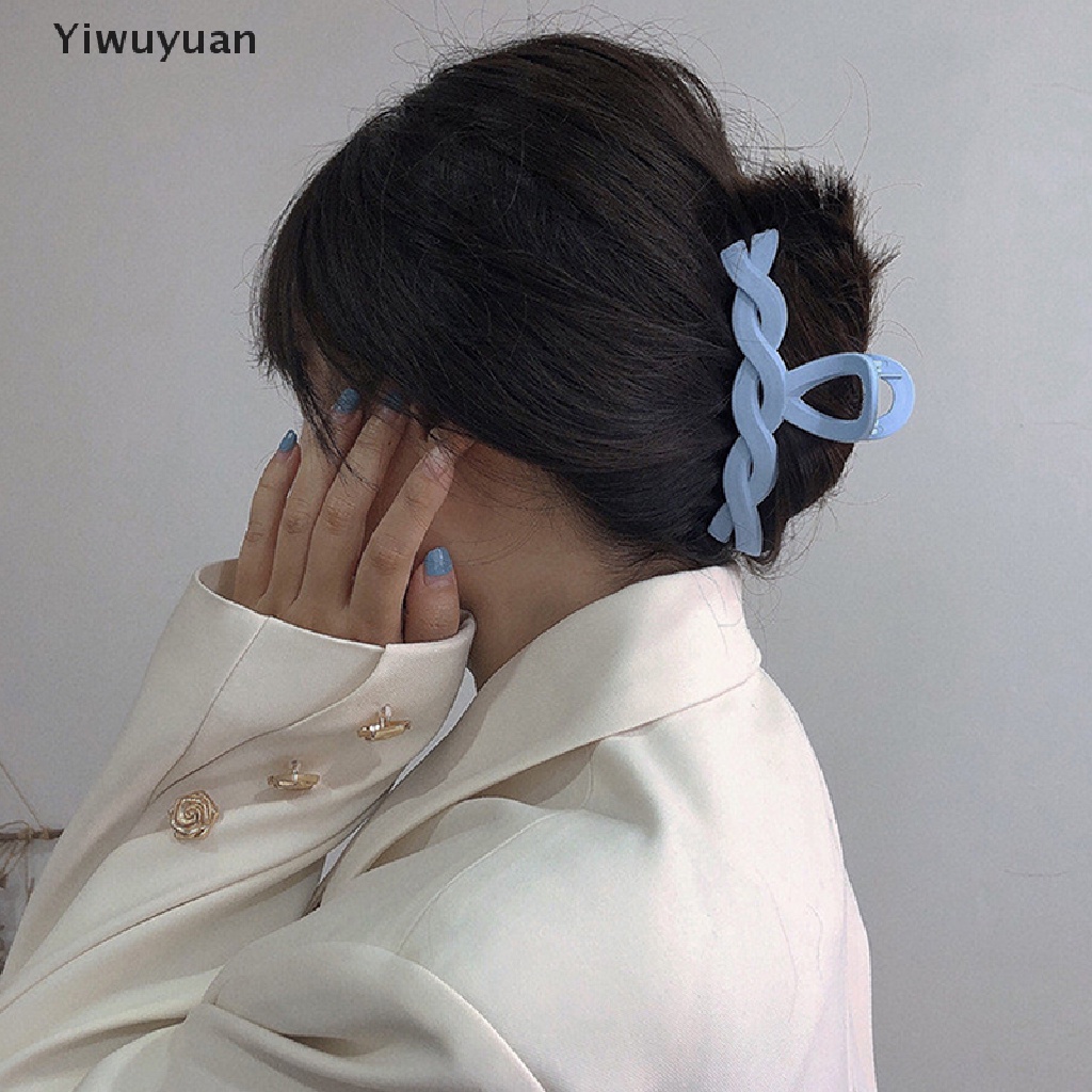 1 Kẹp Tóc Càng Cua Cỡ Lớn Màu Nhám Thanh Lịch Phong Cách Hàn Quốc < Yiwuyuan >