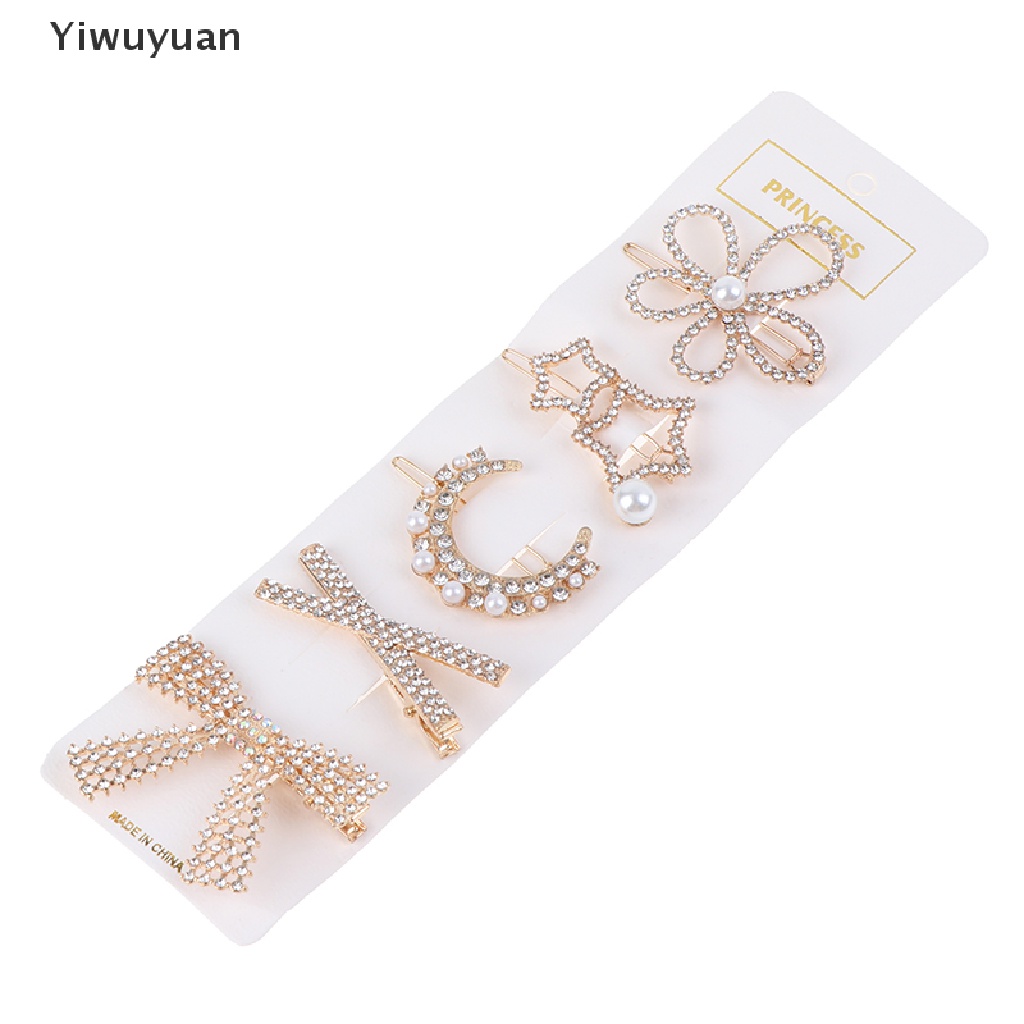 Bộ 5 Kẹp Tóc Đính Đá Thời Trang Cho Nữ
