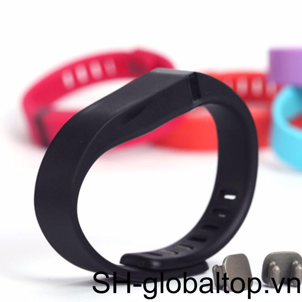 Dây Đeo Thay Thế Bằng TPU Màu Đen Có Khóa Kim Loại Cho Fitbit