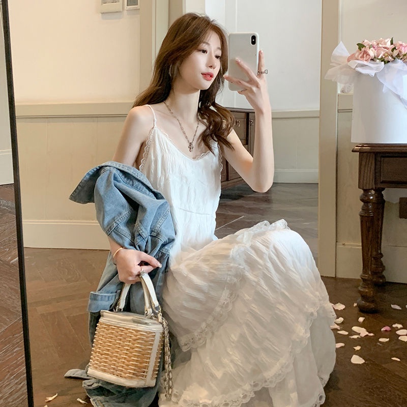 Đầm Cotton Trắng Không Tay Thời Trang Mùa Hè 2023 Mới Cho Nữ