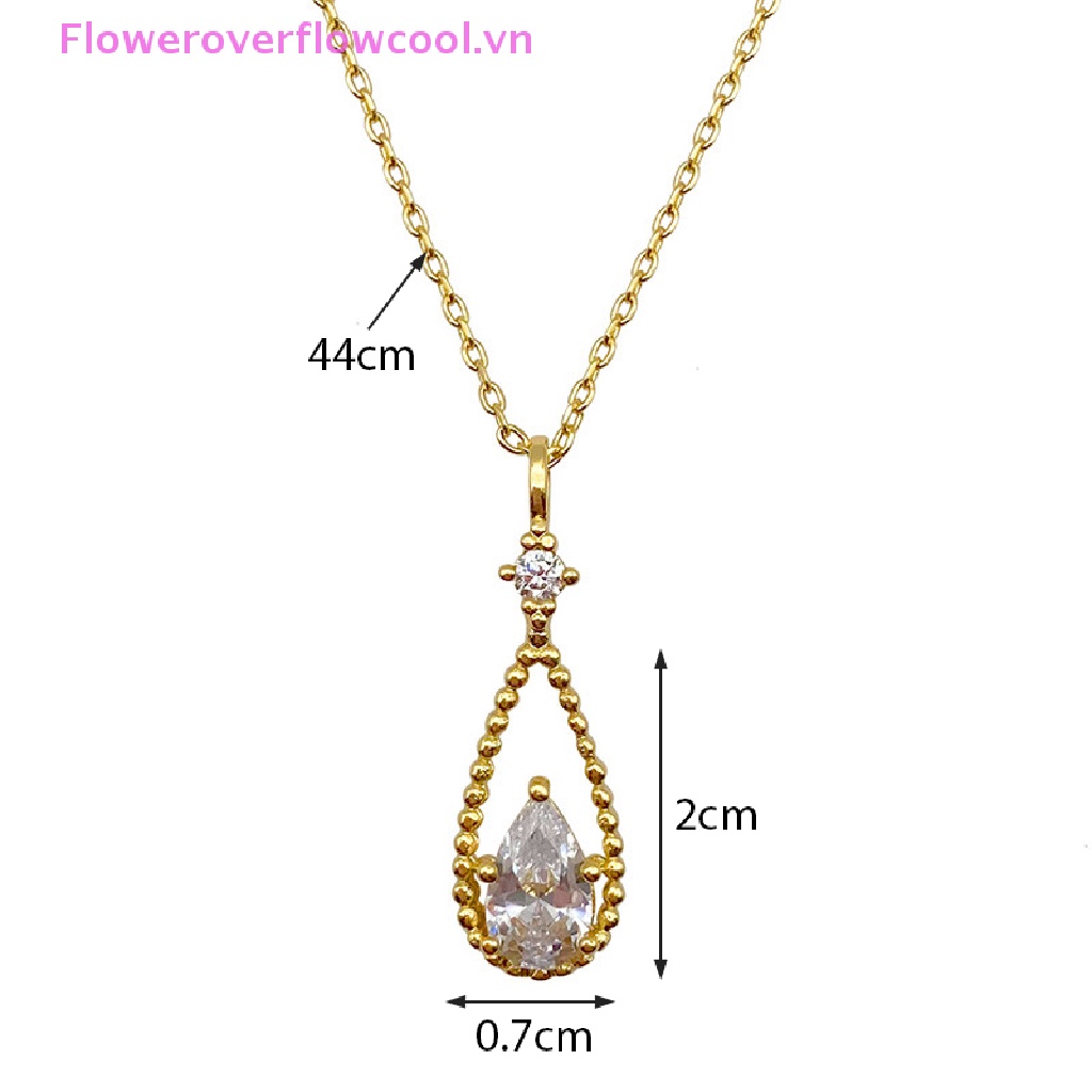 Vòng cổ Mặt Hình Giọt Nước Thiết Kế Đơn Giản Cho Nữ