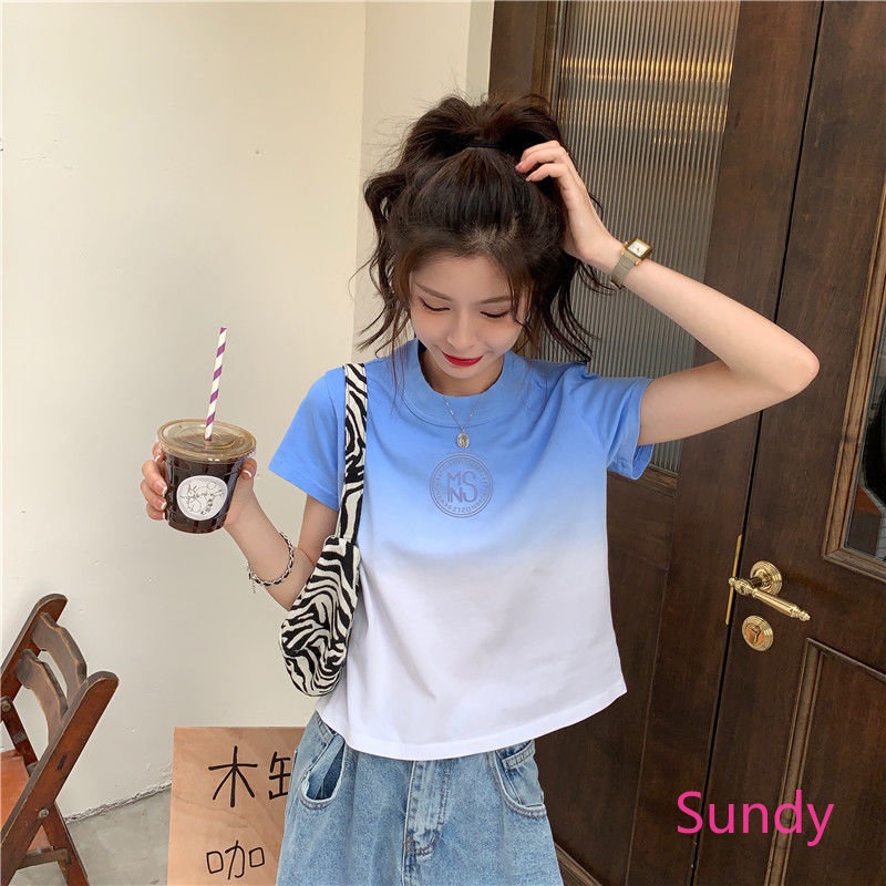 Áo Thun Tay Ngắn Cổ Tròn Plus Size Phong Cách Hàn Quốc Cho Nữ