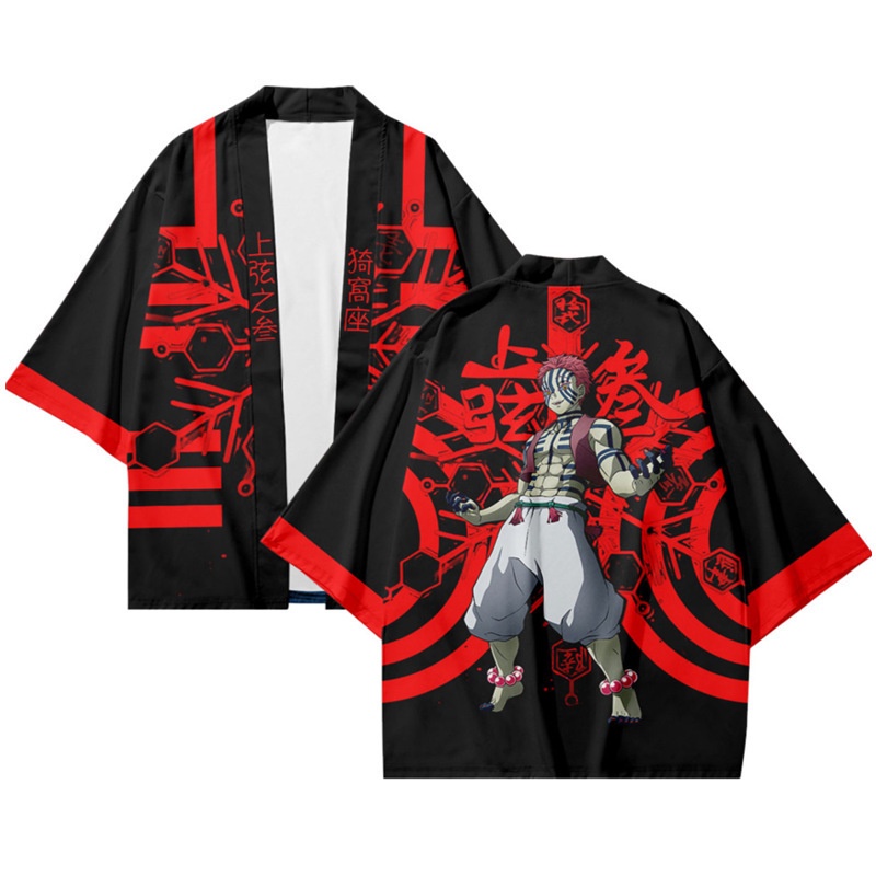 Áo Khoác Kimono Hóa Trang Nhân Vật Anime Demon Slayer Haori Thời Trang Unisex Tanjirou Kyoujurou Nhật Bản