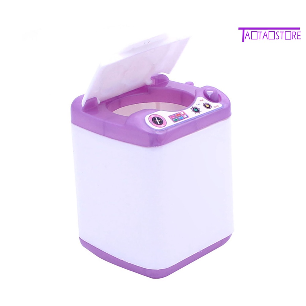 Máy Giặt Đồ Chơi Mini Bằng Silicon Dễ Thương Cho Nhà Búp Bê