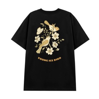Áo Thun Unisex in hình Bird hai màu đen trắng siêu Hot