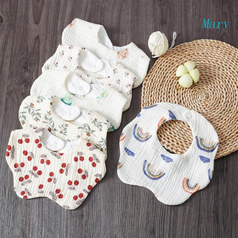 Yếm Ăn Họa Tiết Hoa Xinh Xắn Dành Cho Bé