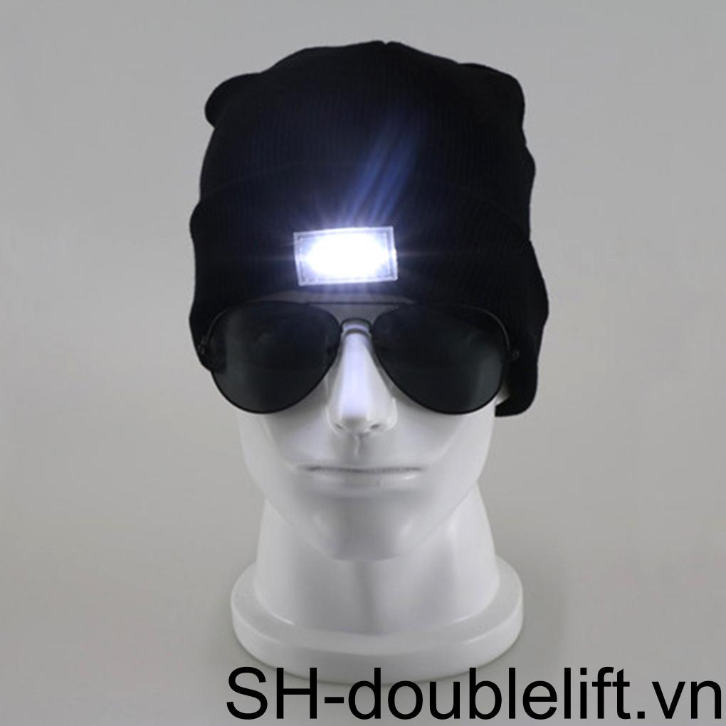 Mũ Dệt Kim Giữ Ấm Có Đèn LED Phát Sáng Dành Cho Nam Và Nữ