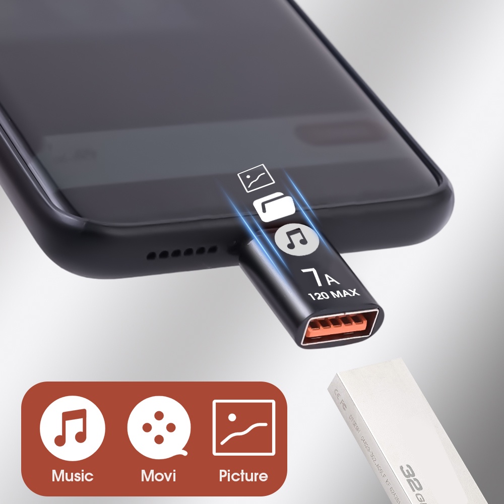 Cáp Sạc Nhanh 7A Chuyển Đổi Type-C Sang USB 3.0 Tốc Độ Cao Cho Máy Tính