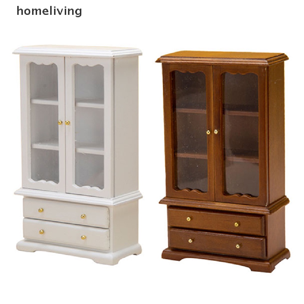 Mô Hình Tủ Sách Hai Cửa Mini Tỷ Lệ 1: 12 Dùng Để Trang Trí Nhà Búp Bê