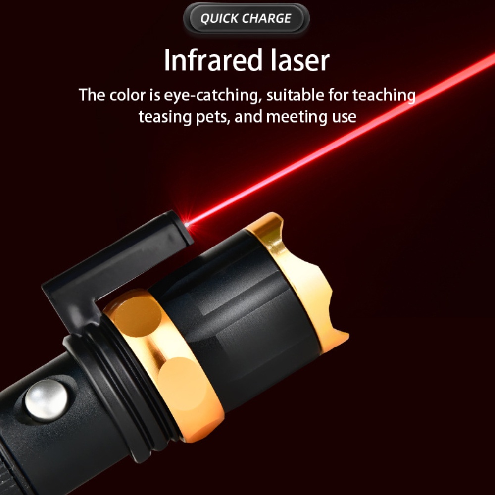 Đèn Pin Mạnh Đèn Pin Sạc Đèn Pin Laser Thu Phóng Siêu Sáng Có Thể Sạc Lại Usb Đèn Led Chiếu Sáng Ngoài Trời La Bàn Mini Đèn Pin Nhỏ