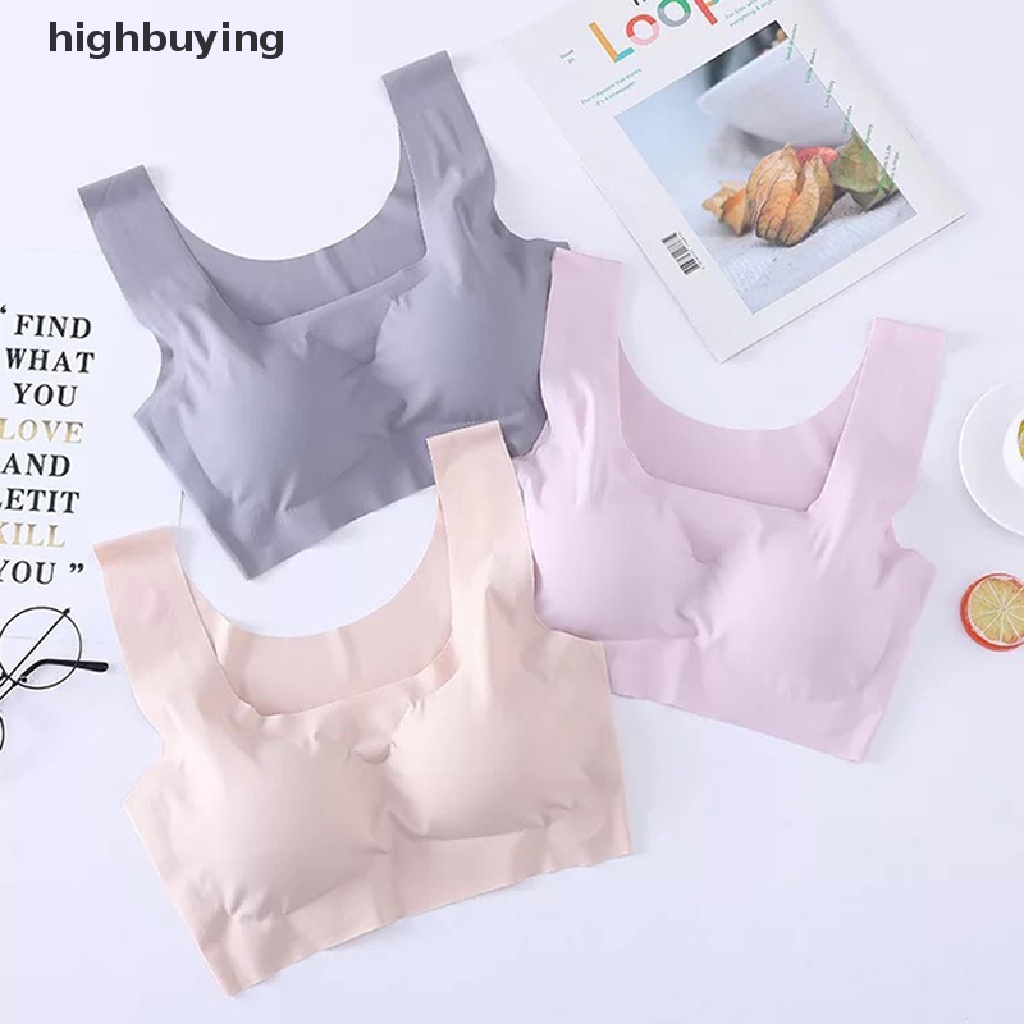Hbvn Belle Áo Ngực Thể Thao Yoga Không Gọng Thép Lụa Mát Không Đường May Phong Cách Nhật Bản Cho Nữ Mod