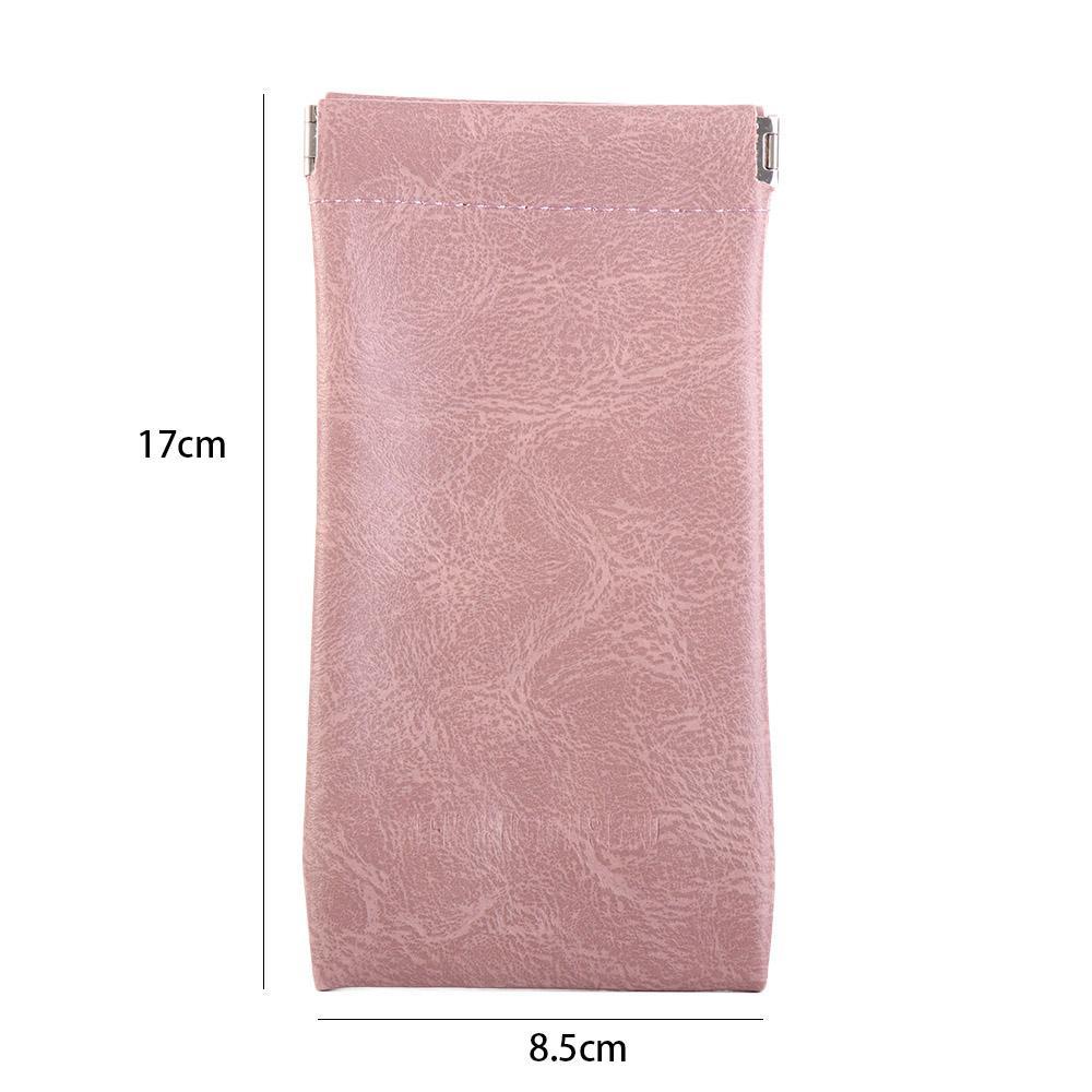 AROMA Túi Đựng Mắt Kính Bằng Da PU Chống Nước In Chữ Cho Nam &amp; Nữ