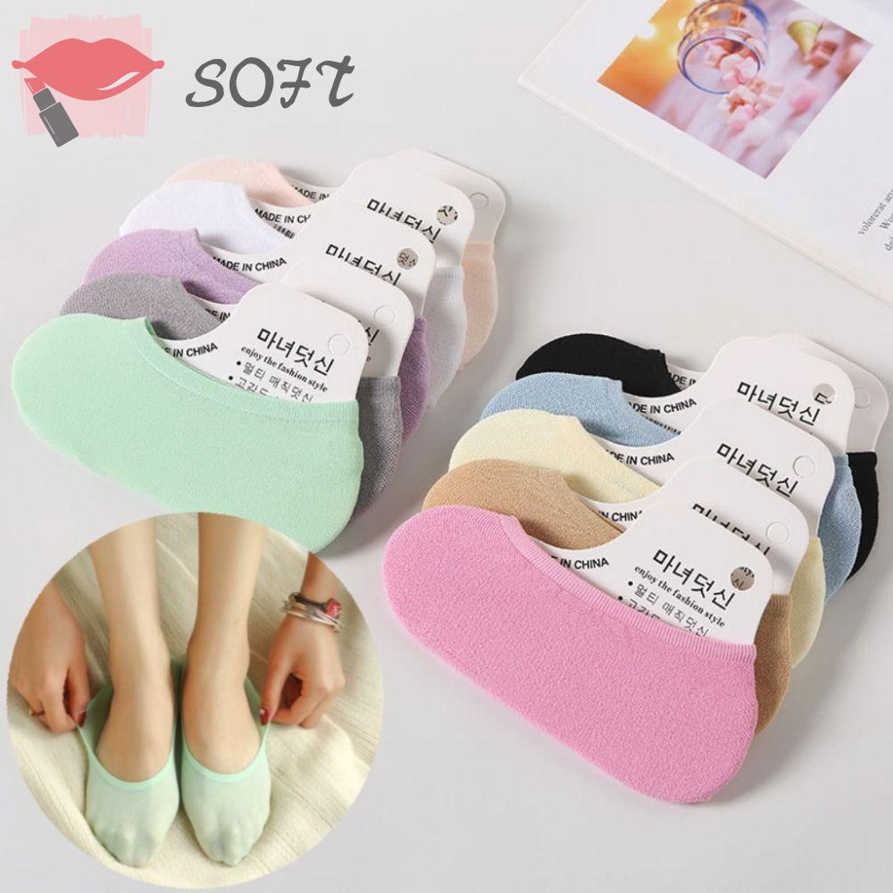 Bộ 10 Đôi Vớ Thuyền Cotton Chống Trượt