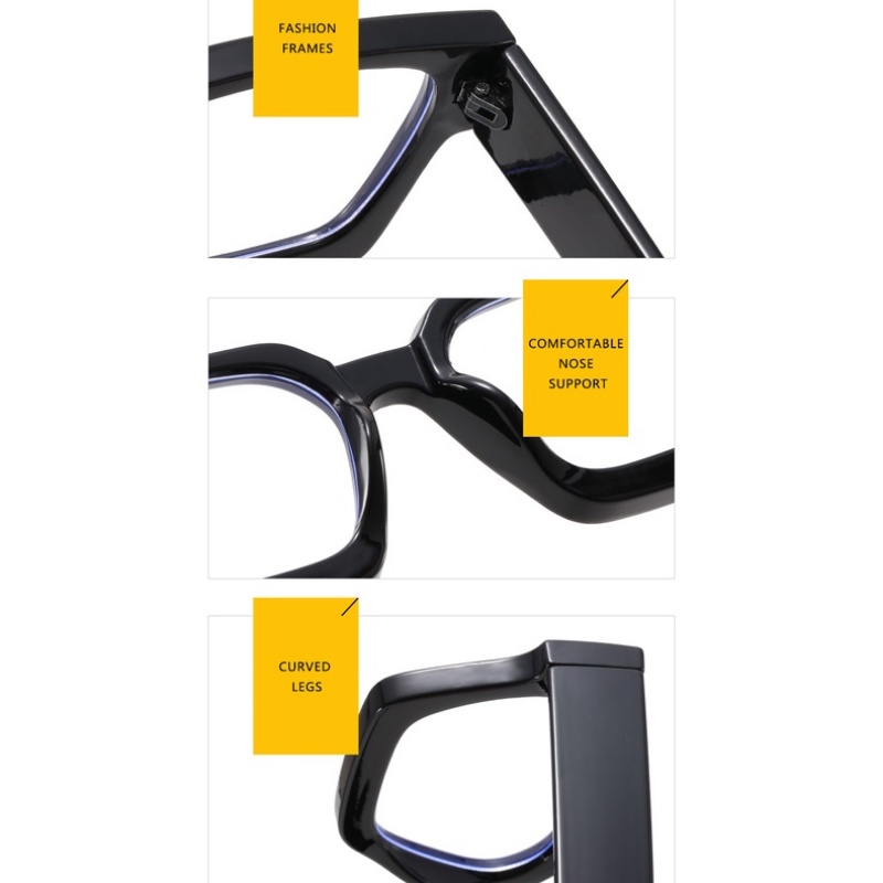 Kính Mát Gọng Vuông Chống Ánh Sáng Xanh Phong Cách Vintage Thời Trang Cho Nam / Nữ