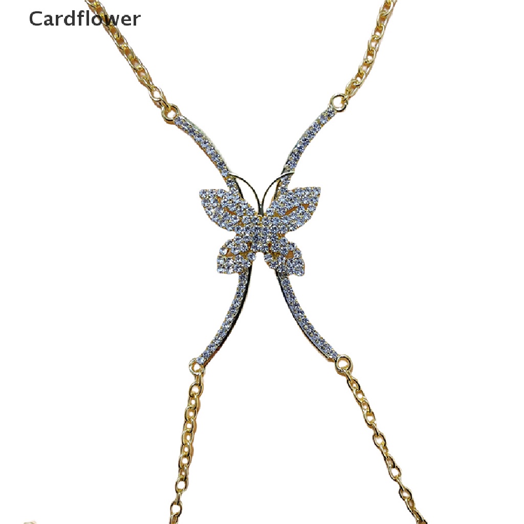 Vòng cổ Đeo Ngực Mặt Hình Bướm Đính Đá Thời Trang Cho Nữ