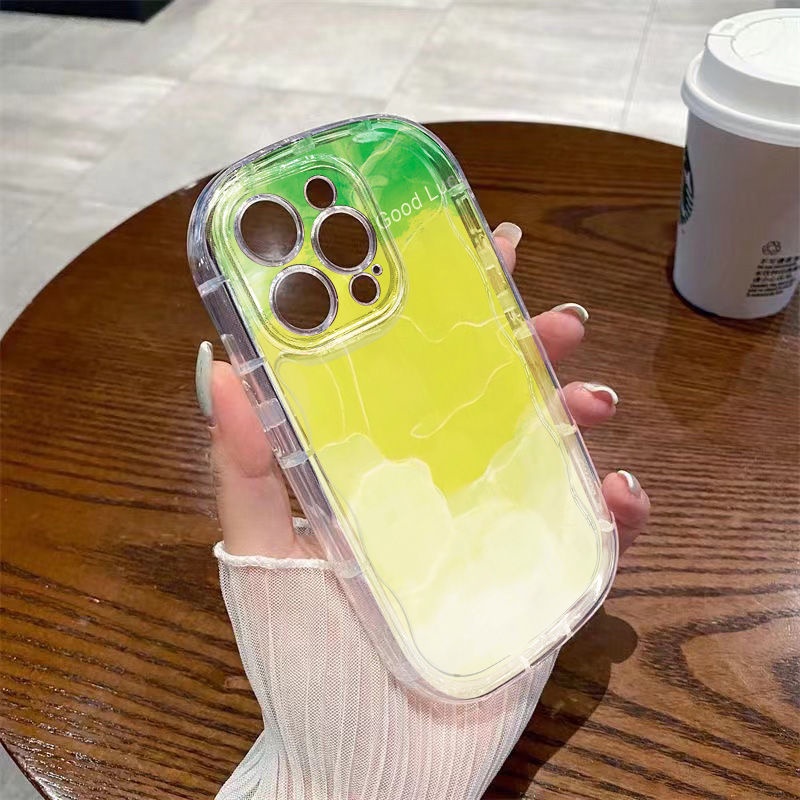 ✅Ốp Điện Thoại Mềm Chống Sốc Màu Xanh Lá Trong Suốt Cho Iphone 8p promax1113 14 xr 7 xs 12 EO5I