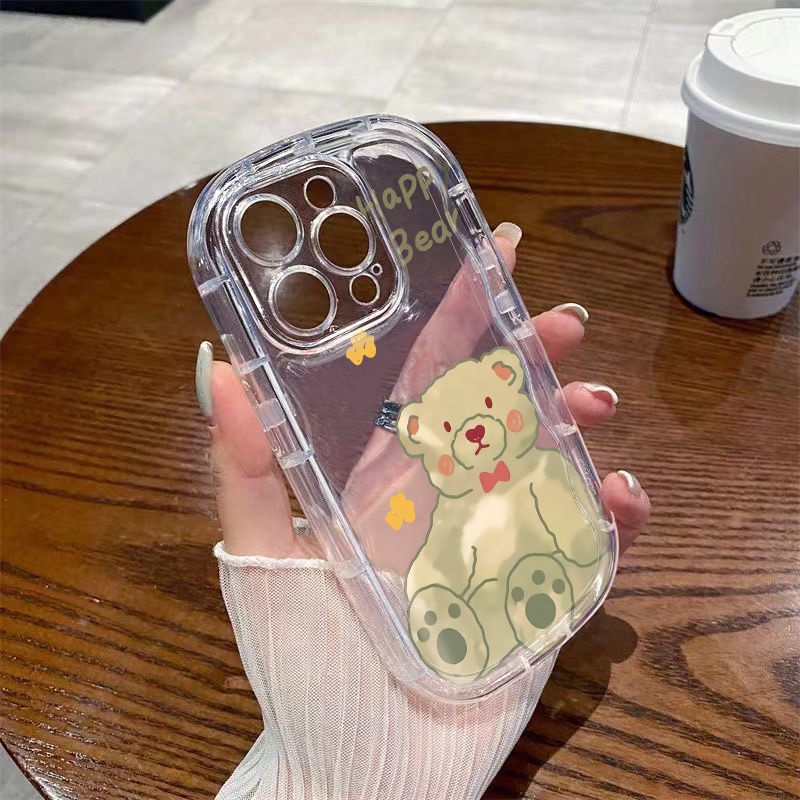 ✅Ốp Điện Thoại Mềm Trong Suốt Chống Sốc In Hình Gấu Dễ Thương Cho Iphone 1113 / xr / 14Promaxs78P12 / 6ABS