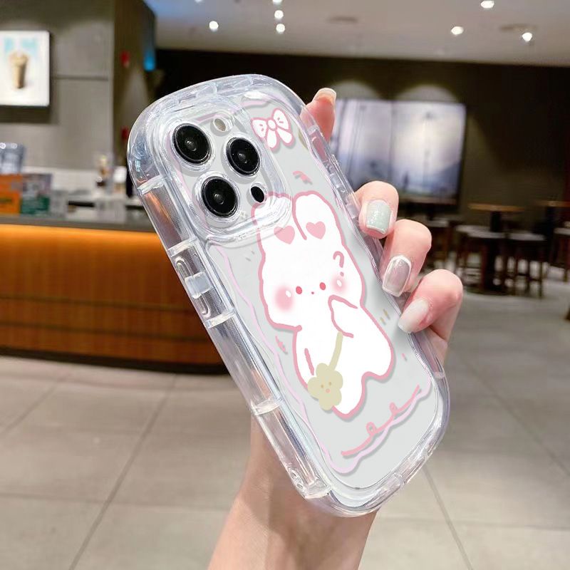 ✅Ốp Điện Thoại Mềm Trong Suốt Chống Sốc In Hình Thỏ Bunny Cho Iphone 11 xr 147Xs 35PY promax / 8p1213 35PY