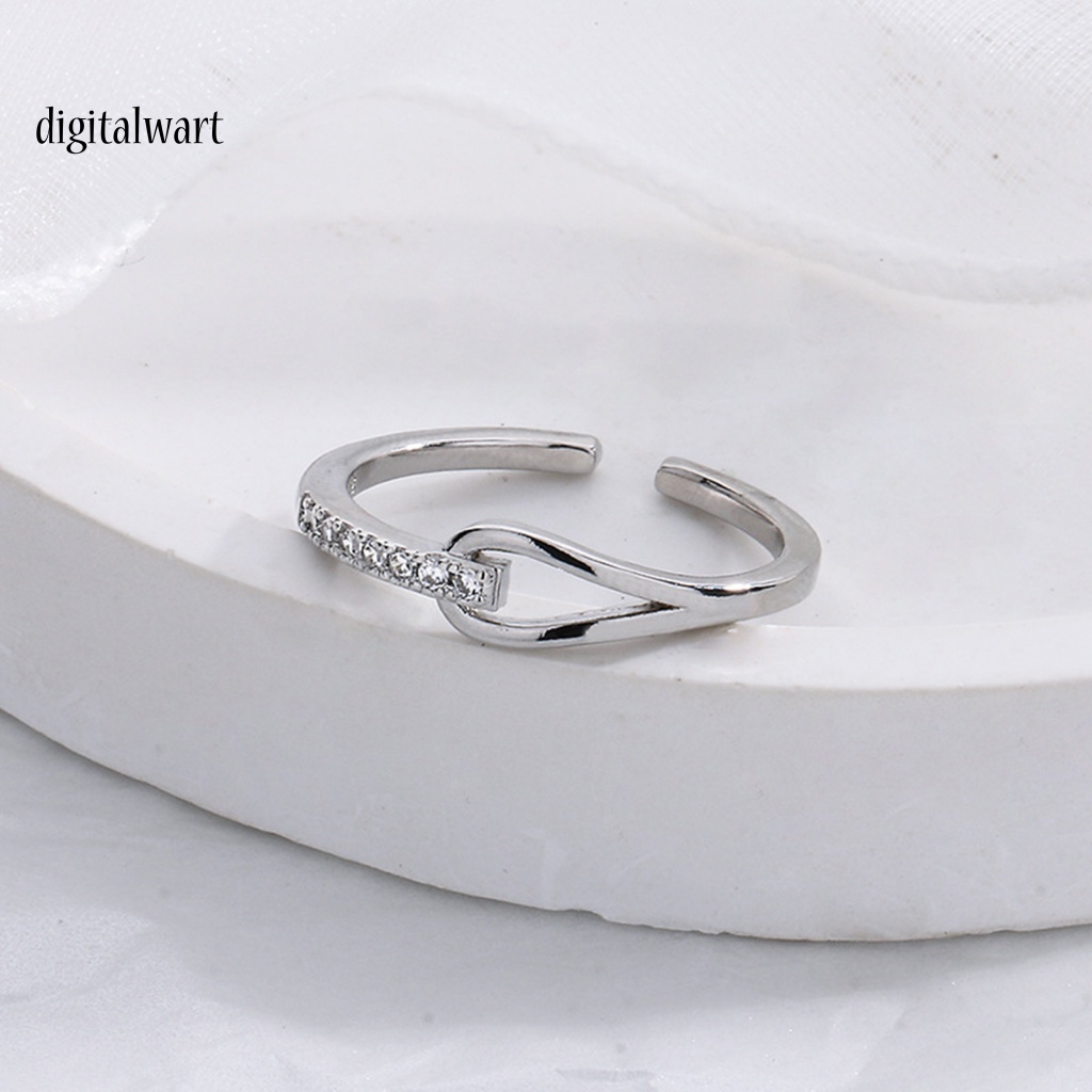 Kỹ Thuật Số| Nhẫn Hở Đính Đá Lấp Lánh Phong Cách Hàn Quốc Cho Nữ