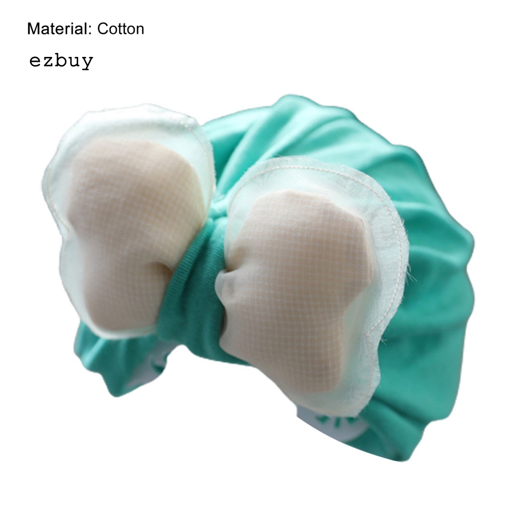 Mũ Cotton Trùm Đầu Đính Nơ Chống Nhăn Co Giãn Cho Bé
