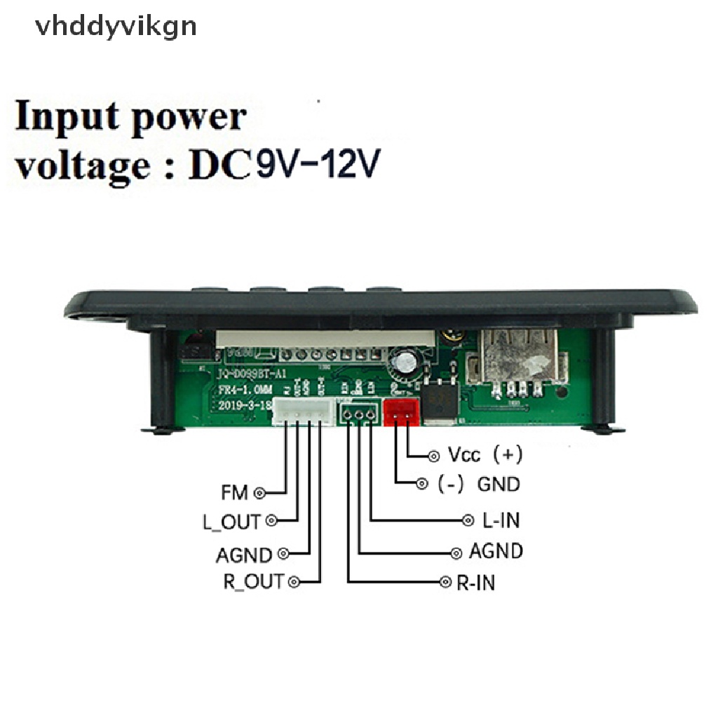 Bảng Mạch Giải Mã Bluetooth 5.0 9V-12V MP3 WMA USB TF FM Radio Với Điều Khiển Từ Xa Cho Xe Hơi