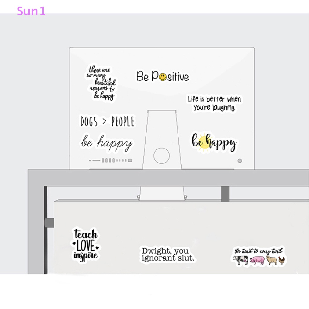 Set 50 Miếng Dán Trang Trí Laptop In Câu Nói Truyền Cảm Hứng Tiếng Anh Sun1 >