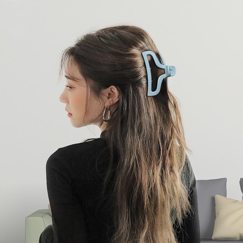 Kẹp Tóc Đuôi Ngựa Màu Trơn Thiết Kế Đục Lỗ Thời Trang Cho Nữ Giá Đỡ