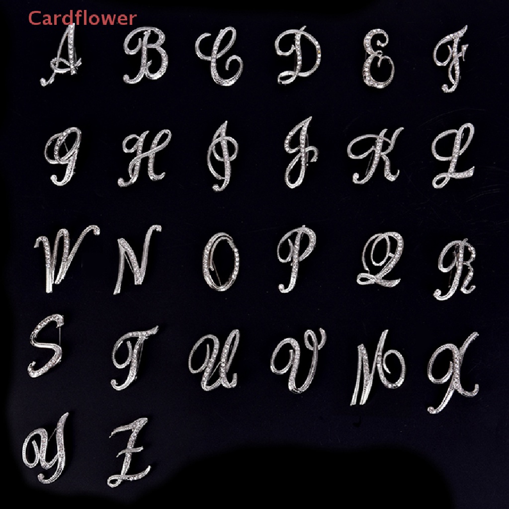 Ghim Cài Áo Hình 26 Chữ Cái Đính Đá Pha Lê Mới