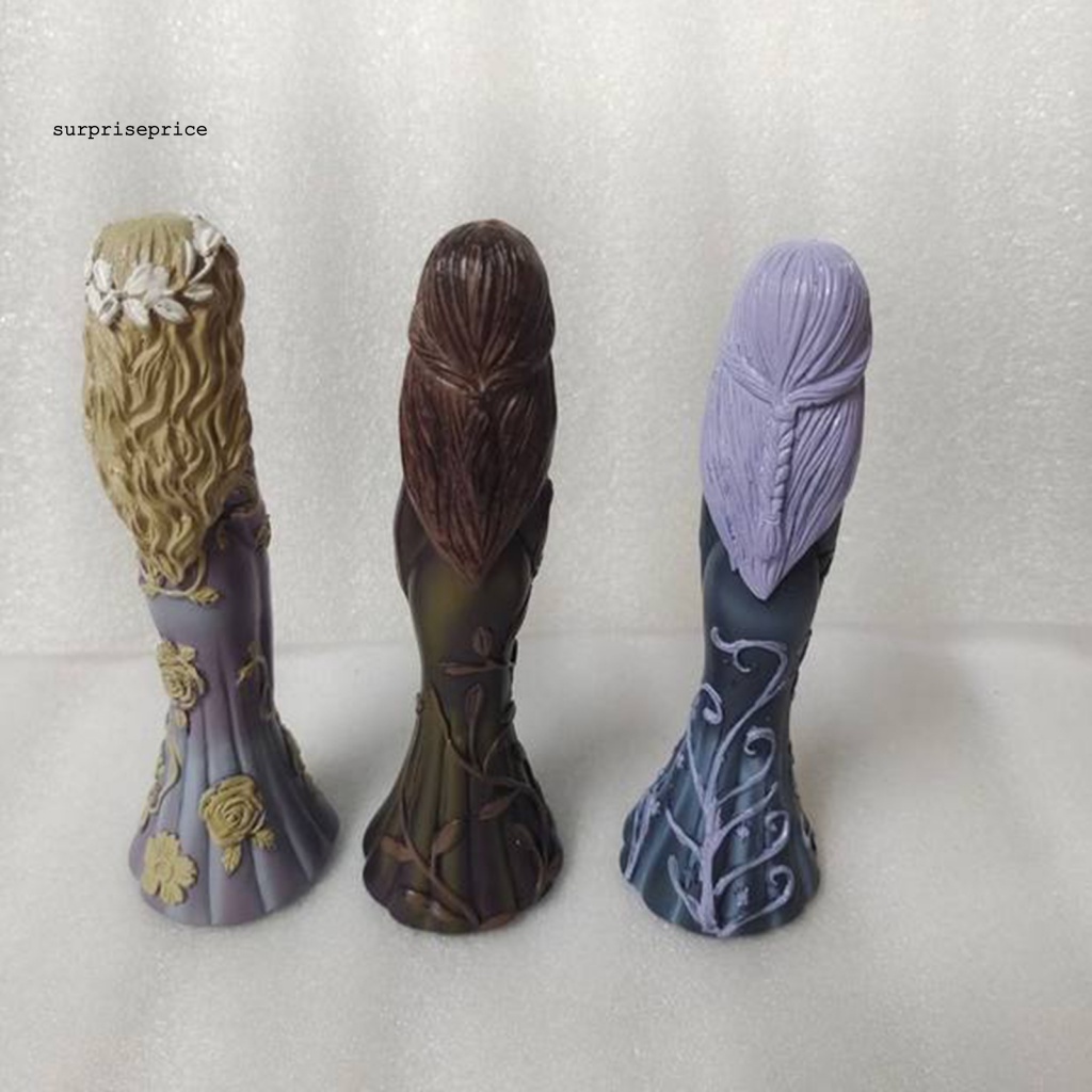 Set 3 Bức Tượng Nữ Thần Trong Suốt Dùng Để Trang Trí