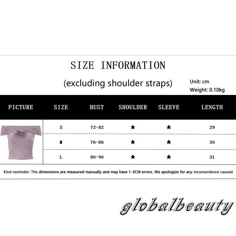 Áo Croptop Trễ Vai Tay Ngắn Màu Sắc Trơn Thời Trang Mùa Hè Cho Nữ