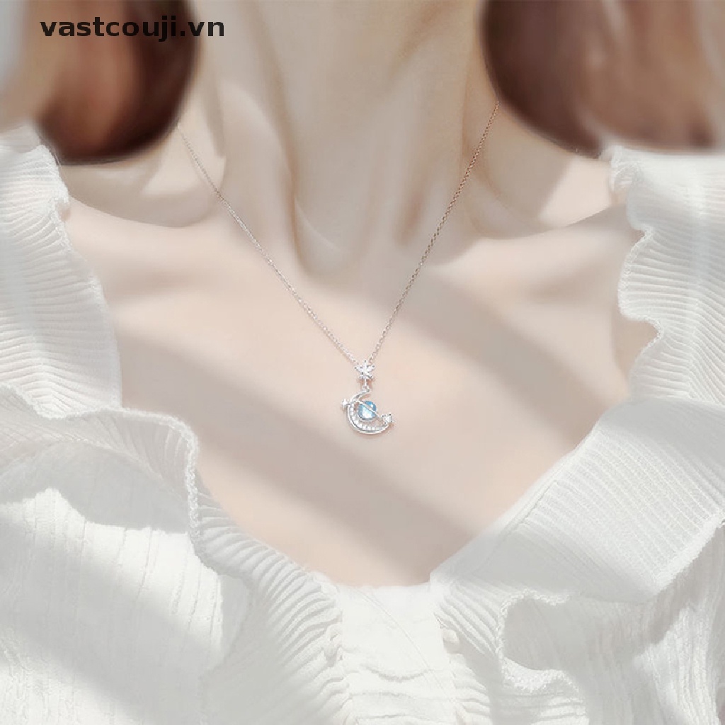 Vòng cổ Mặt Hình Ngôi Sao Mặt Trăng VASTJI Falling Into The Star River Dream Girl