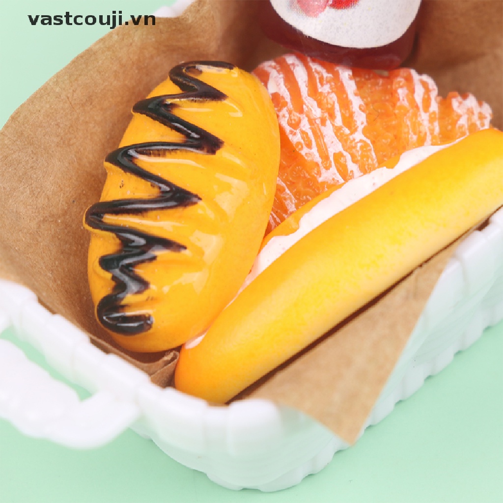 Giỏ Bánh Mì Mô Phỏng VASTJI Tỷ Lệ 1 / 12 Dành Cho Nhà Búp Bê