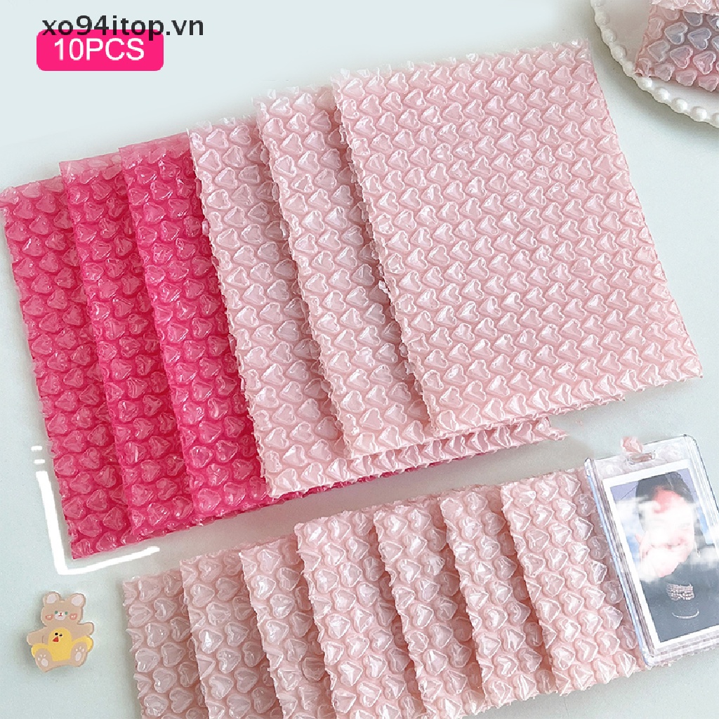 Xoitop Set 10 Túi Bong Bóng Hình Trái Tim Chống Sốc / Thấm Nước Dùng Để Đựng Quà