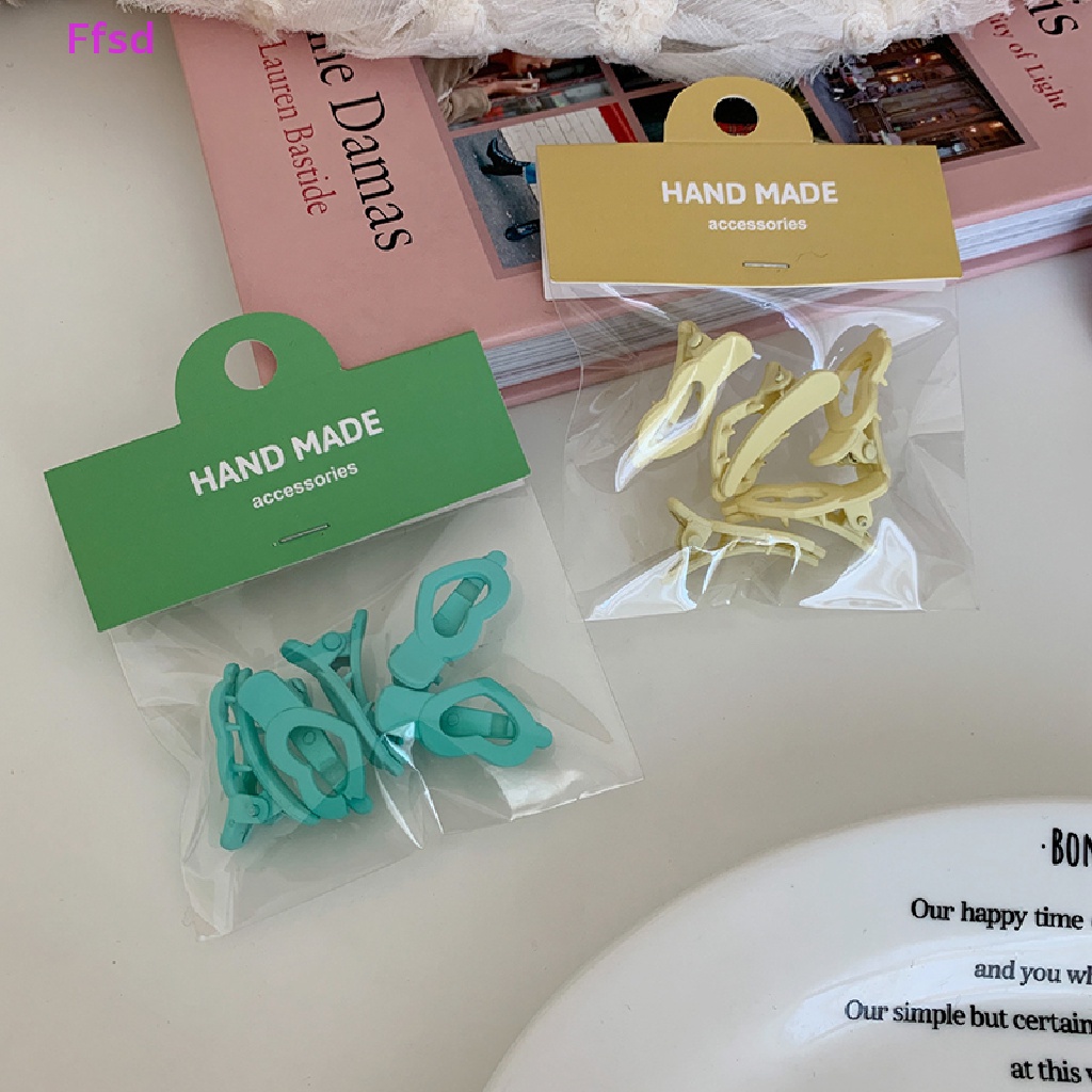 {Ffsd} Set 5 Kẹp Tóc Càng Cua Hình Trái Tim Phong Cách Hawaii Hàn Quốc Dành Cho Nữ Trẻ Em