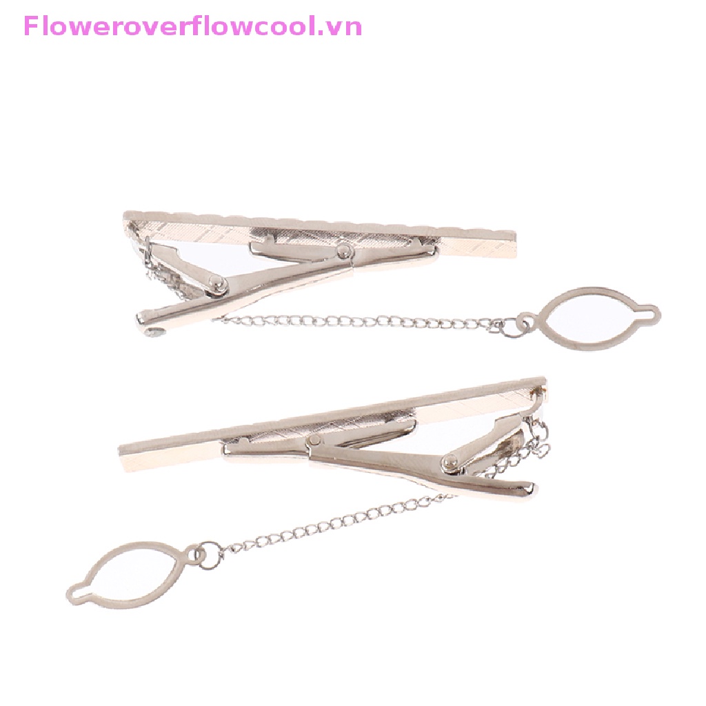 1 Kẹp Cà Vạt Màu Bạc Bằng Thép Không Gỉ Mới